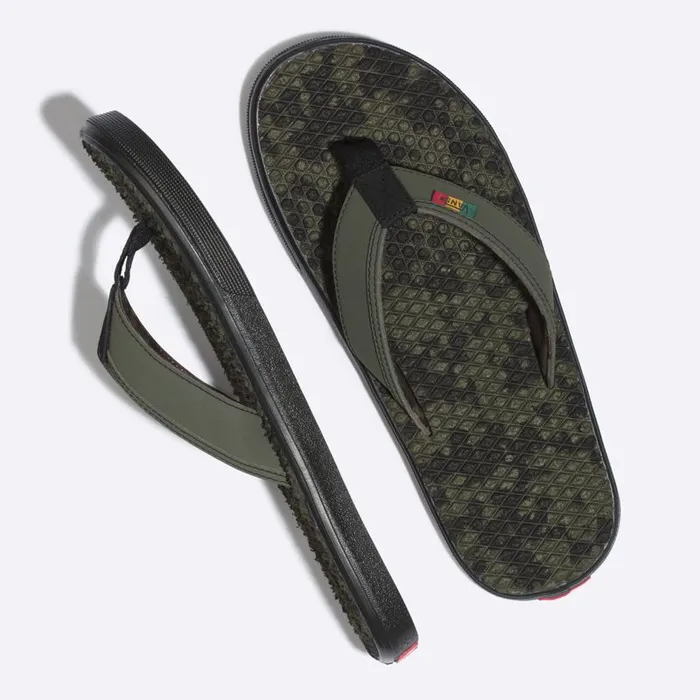 Vans Sandals Mens Mens Rasta La Costa Lite Grape LeafBlack Vans Sandals Mens Mens Rasta La Costa Lite Grape LeafBlack