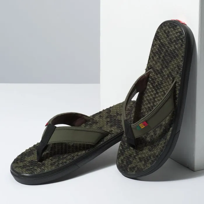 Vans Sandals Mens Mens Rasta La Costa Lite Grape LeafBlack Vans Sandals Mens Mens Rasta La Costa Lite Grape LeafBlack