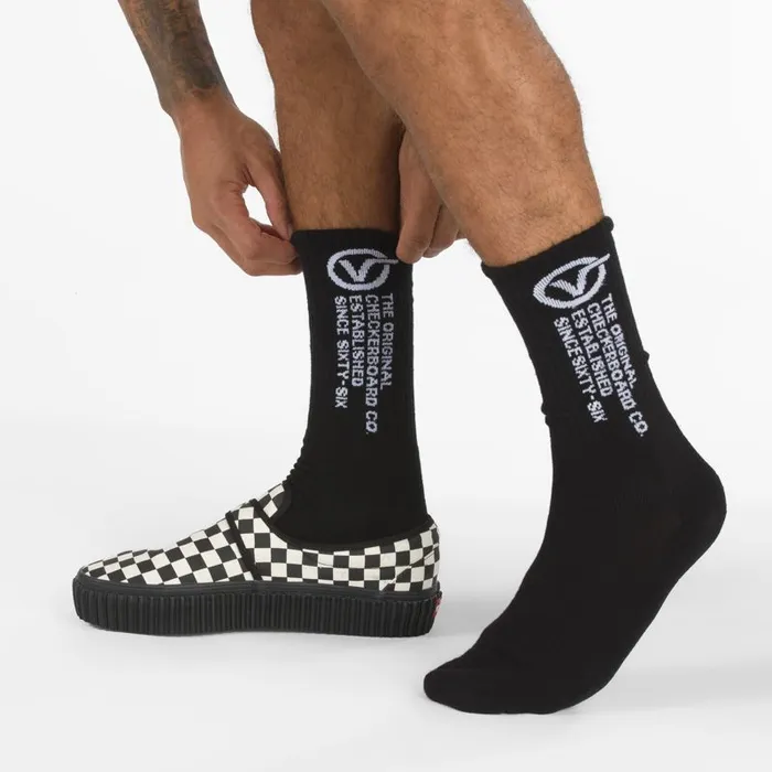 Vans Socks Mens Distortion Crew Sock Black