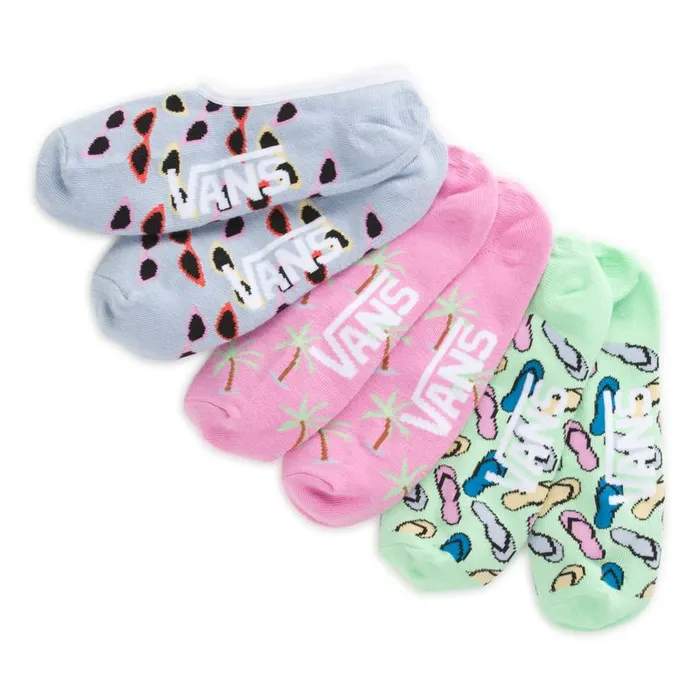 Vans Socks Womens Beachin039 Canoodles Socks 3 Pack Multi