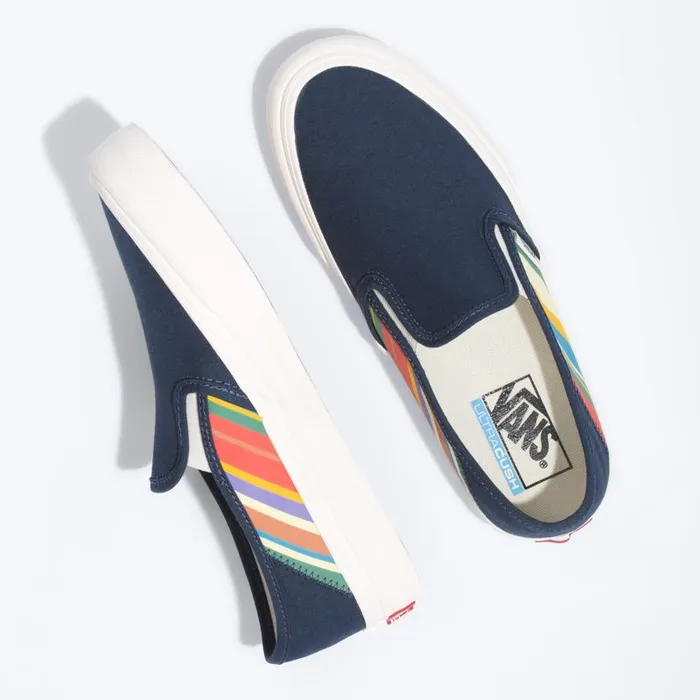 Vans Surf Vibes MensWomens Retro Stripes SlipOn SF Dress Blues