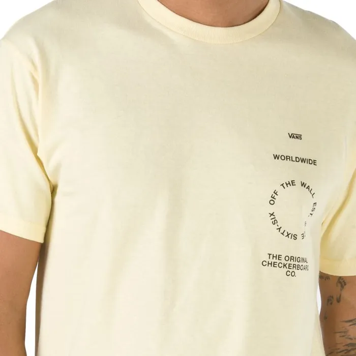 Vans TShirts and Tanks Mens Distortion Type TShirt Double Cream Vans TShirts and Tanks Mens Distortion Type TShirt Double Cream