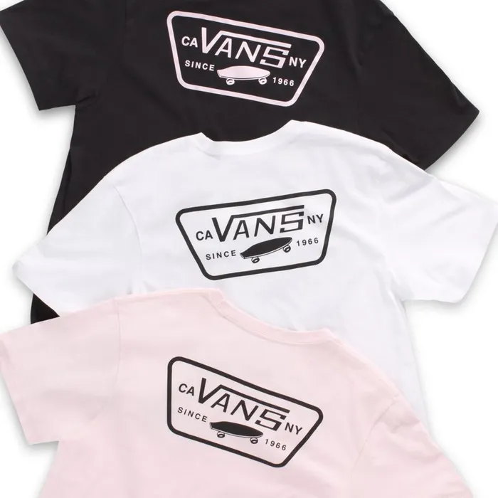 Vans TShirts and Tanks Mens Full Patch Back TShirt WhiteBlack Vans TShirts and Tanks Mens Full Patch Back TShirt WhiteBlack