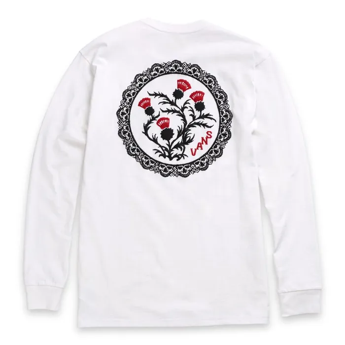 Vans TShirts and Tanks Mens Laced Long Sleeve TShirt White Vans TShirts and Tanks Mens Laced Long Sleeve TShirt White