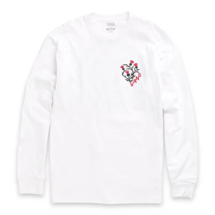Vans TShirts and Tanks Mens Laced Long Sleeve TShirt White Vans TShirts and Tanks Mens Laced Long Sleeve TShirt White