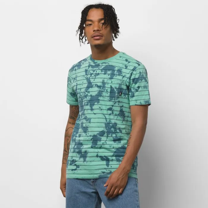 Vans TShirts and Tanks Mens Tie Dye Checker Stripe Shirt Dusty Jade GreenStargazer Vans TShirts and Tanks Mens Tie Dye Checker Stripe Shirt Dusty Jade GreenStargazer