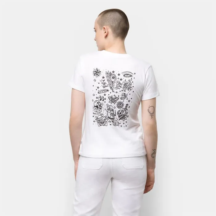 Vans TShirts and Tanks Womens Color Flash Crew Tee White Vans TShirts and Tanks Womens Color Flash Crew Tee White