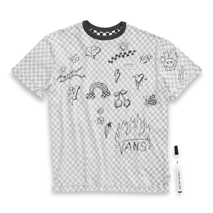 Vans TShirts and Tanks Womens Make Me Your Own Crew Tee White Vans TShirts and Tanks Womens Make Me Your Own Crew Tee White