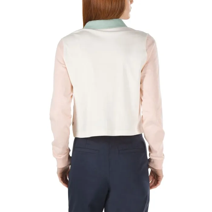 Vans Tops Womens Core Skate Long Sleeve Crop Polo Shirt Peachy Keen Vans Tops Womens Core Skate Long Sleeve Crop Polo Shirt Peachy Keen