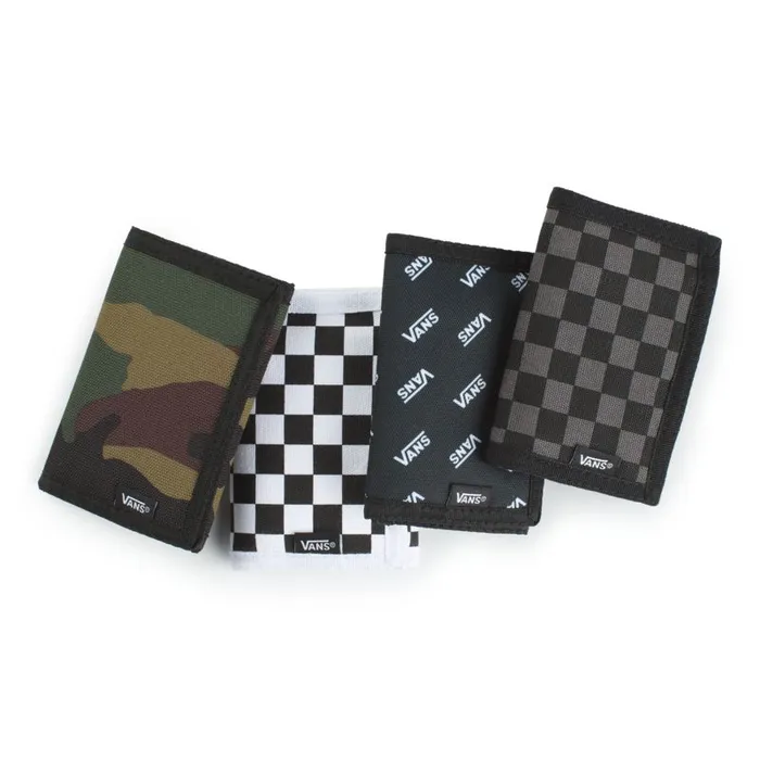 Vans Wallets Mens Slipped Wallet Gunmetal GrayBlack Vans Wallets Mens Slipped Wallet Gunmetal GrayBlack