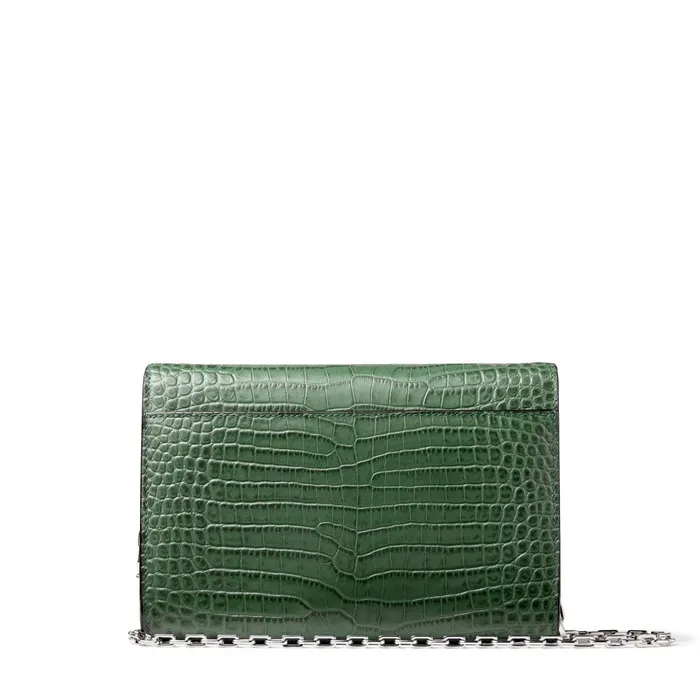 Varenne Clutch Cactus CrocEmbossed Leather Clutch Bag With Jc Emblem Cactus Women JIMMY CHOO Clutch Bags