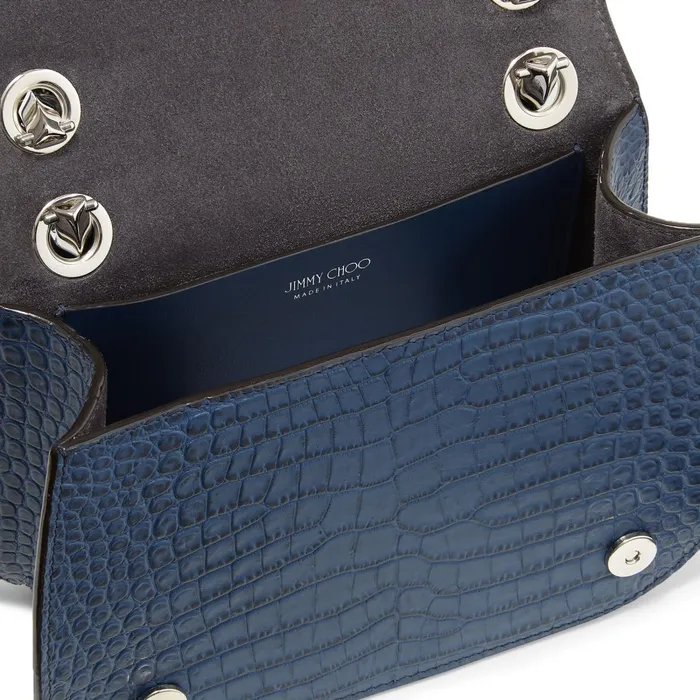 Varenne CrossbodyS Denim CrocEmbossed Leather Crossbody Bag Denim Women JIMMY CHOO Crossbody Bags