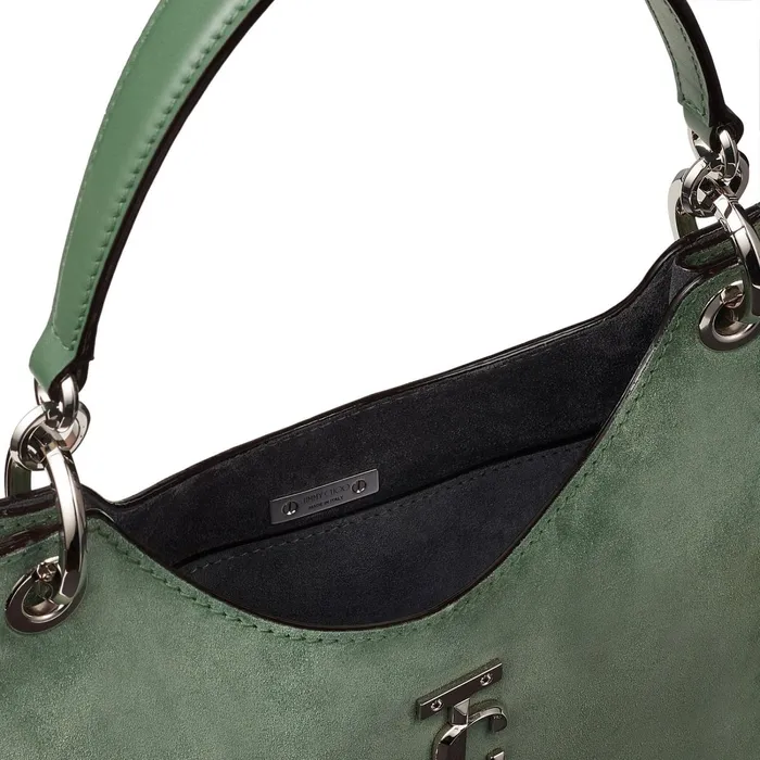 Varenne HoboS Cactus Suede And Smooth Calf Leather Hobo Handbag Cactuscactus Women JIMMY CHOO Totes and Hobo Bags