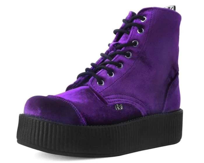 Violet Velvet Vegan Viva Mondo Boots Women TUK Shoes Boots