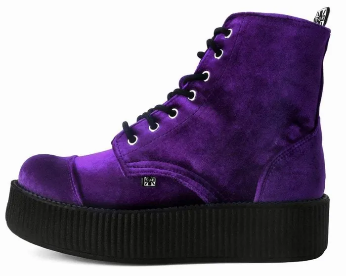 Violet Velvet Vegan Viva Mondo Boots Women TUK Shoes Boots Violet Velvet Vegan Viva Mondo Boots Women TUK Shoes Boots