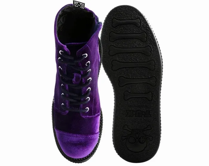 Violet Velvet Vegan Viva Mondo Boots Women TUK Shoes Boots Violet Velvet Vegan Viva Mondo Boots Women TUK Shoes Boots