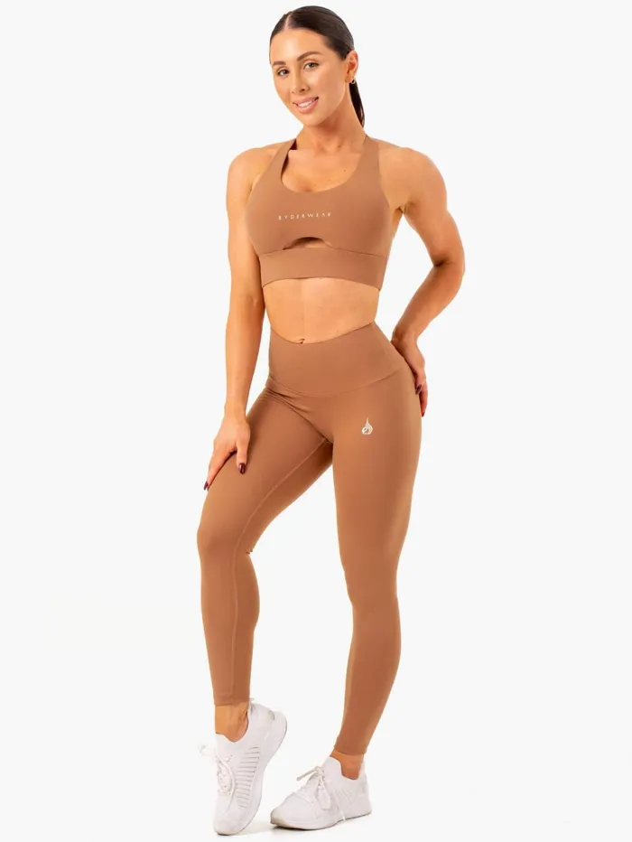 Vital High Waisted Scrunch Leggings 8211 Mocha Women Ryderwear Leggings