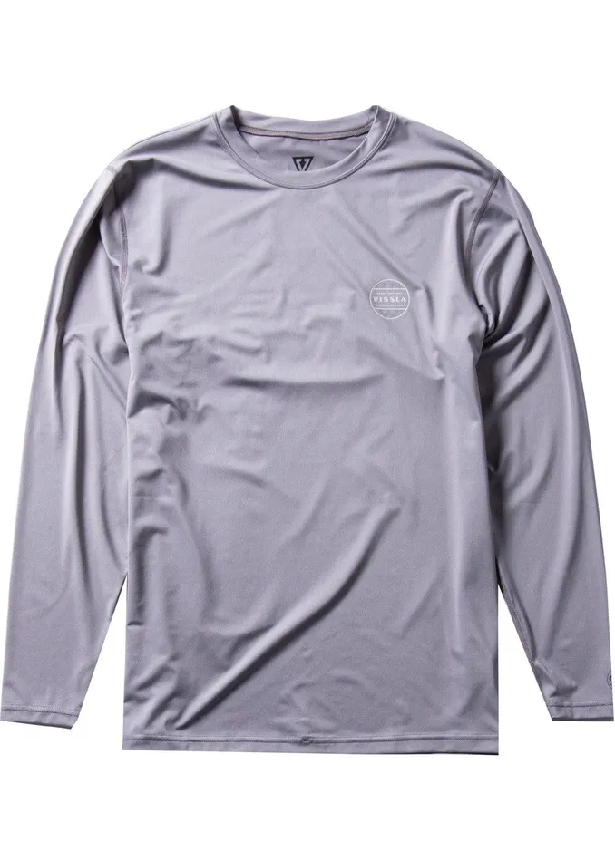 Wetsuit Tops and Lycra Men Vissla Easy Seas Eco Long Sleeve Lycra Rash Guard Grey 2 Wetsuit Tops and Lycra Men Vissla Easy Seas Eco Long Sleeve Lycra Rash Guard Grey 2