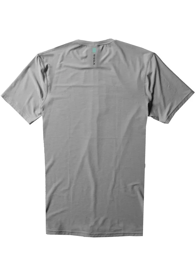Wetsuit Tops and Lycra Men Vissla Twisted Eco Short Sleeve Lycra Rash Guard Grey Heather Wetsuit Tops and Lycra Men Vissla Twisted Eco Short Sleeve Lycra Rash Guard Grey Heather