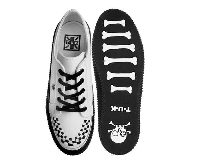 White Leather LaceUp Creeper Sneaker Men TUK Shoes Sneakers White Leather LaceUp Creeper Sneaker Men TUK Shoes Sneakers