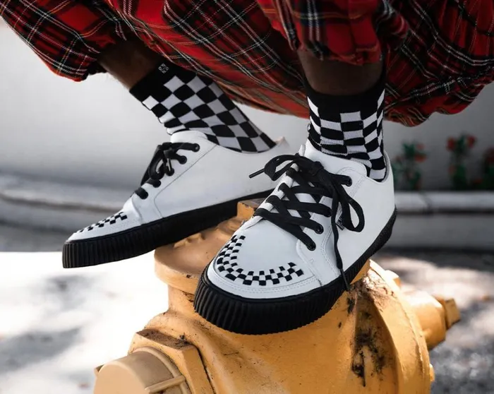 White Leather LaceUp Creeper Sneaker Men TUK Shoes Sneakers White Leather LaceUp Creeper Sneaker Men TUK Shoes Sneakers