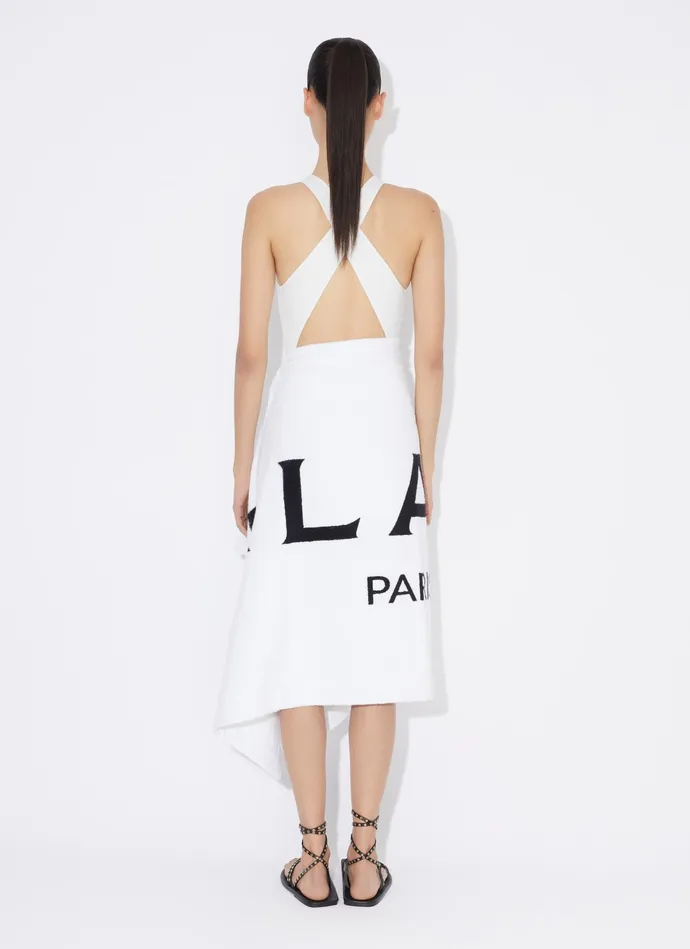 White TOWEL SKIRT IN COTTON TERRY Women Alaa Skirts