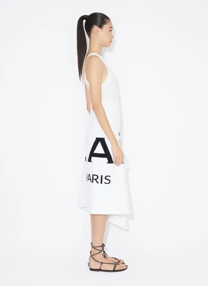 White TOWEL SKIRT IN COTTON TERRY Women Alaa Skirts