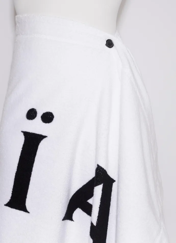 White TOWEL SKIRT IN COTTON TERRY Women Alaa Skirts