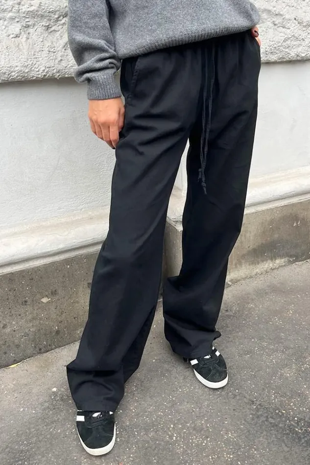 Wide Leg Coulisse Pants Women Subdued Pants