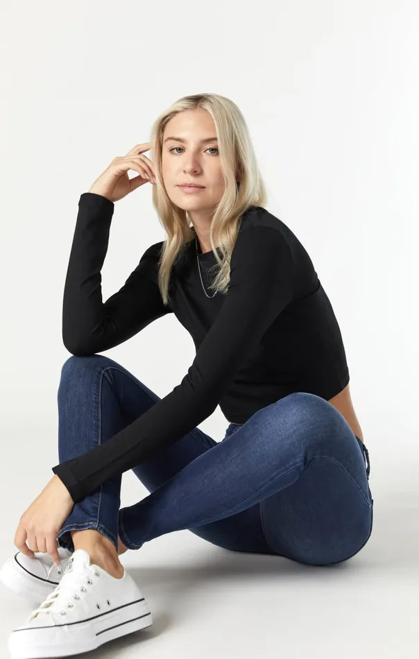 Women Adriana Super Skinny In Indigo Tribeca Mavi Jeans Denim