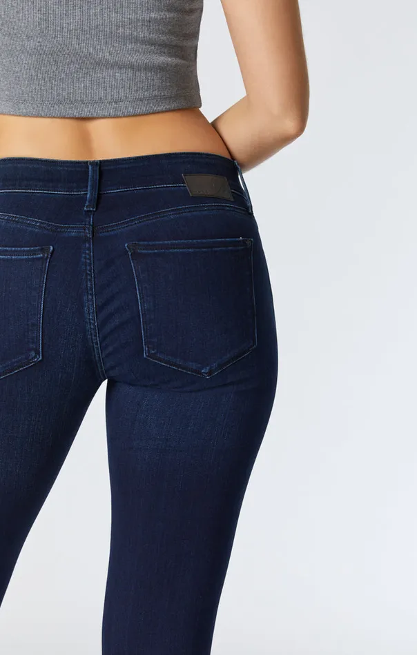 Women Alexa Mid Rise Skinny In Deep Midnight Supersoft Mavi Jeans Denim