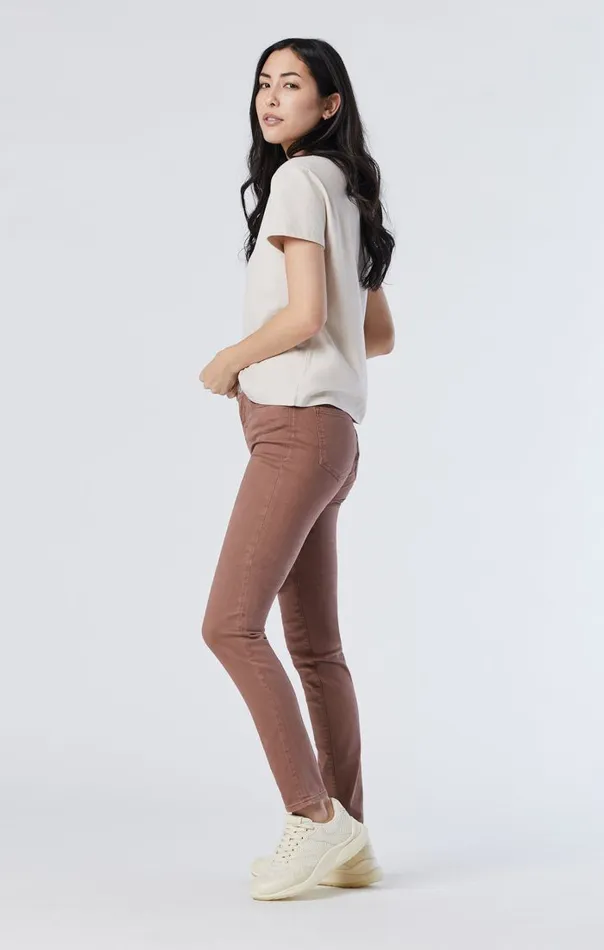 Women Alissa Super Skinny Pants In Acorn Sateen Twill Mavi Jeans Pants