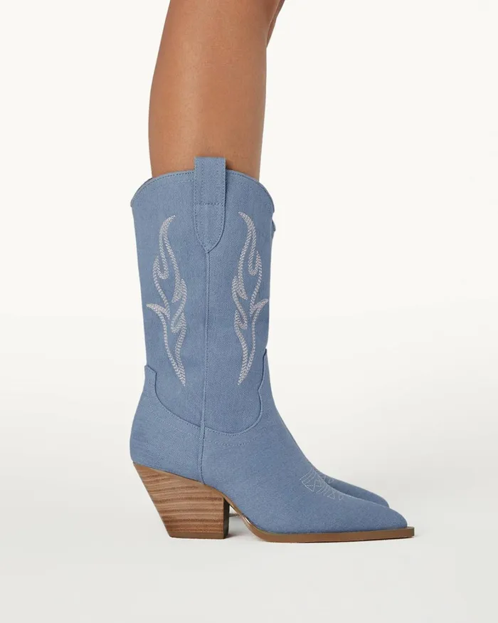 Women Ankle Boots Billini ASHA 8211 BLUE DENIM