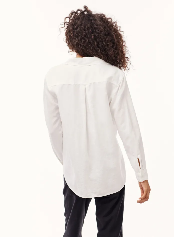 Women Bella Dahl Long Sleeve Long Sleeve Boyfriend Shirt 8211 White WHITE