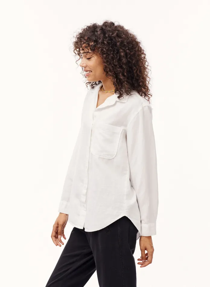Women Bella Dahl Long Sleeve Long Sleeve Boyfriend Shirt 8211 White WHITE