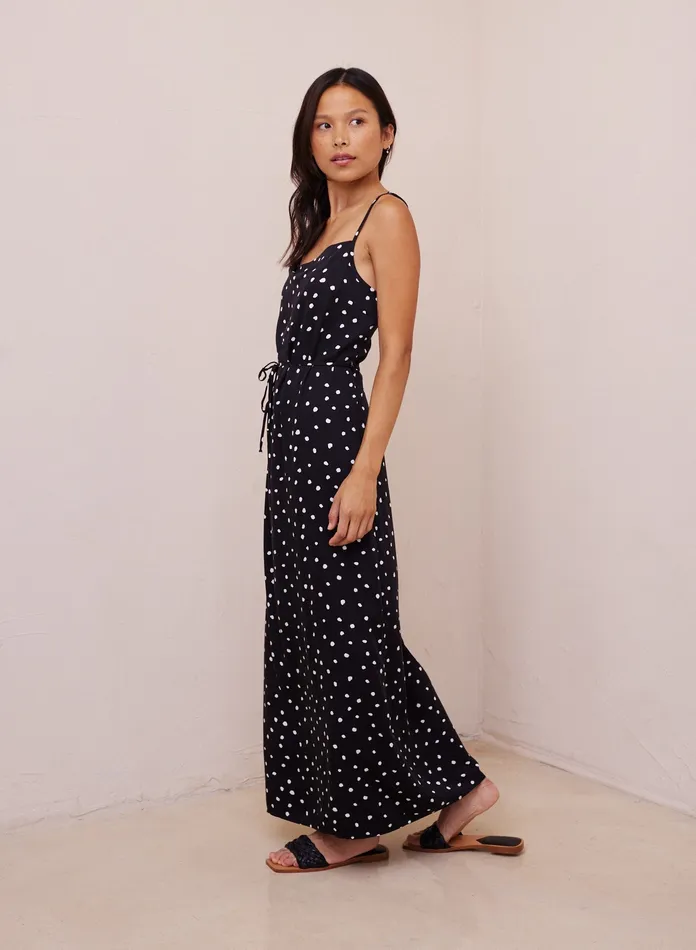 Women Bella Dahl Maxi Dresses Cowl Neck Maxi Dress 8211 Deco Dots Print DECO DOTS PRINT