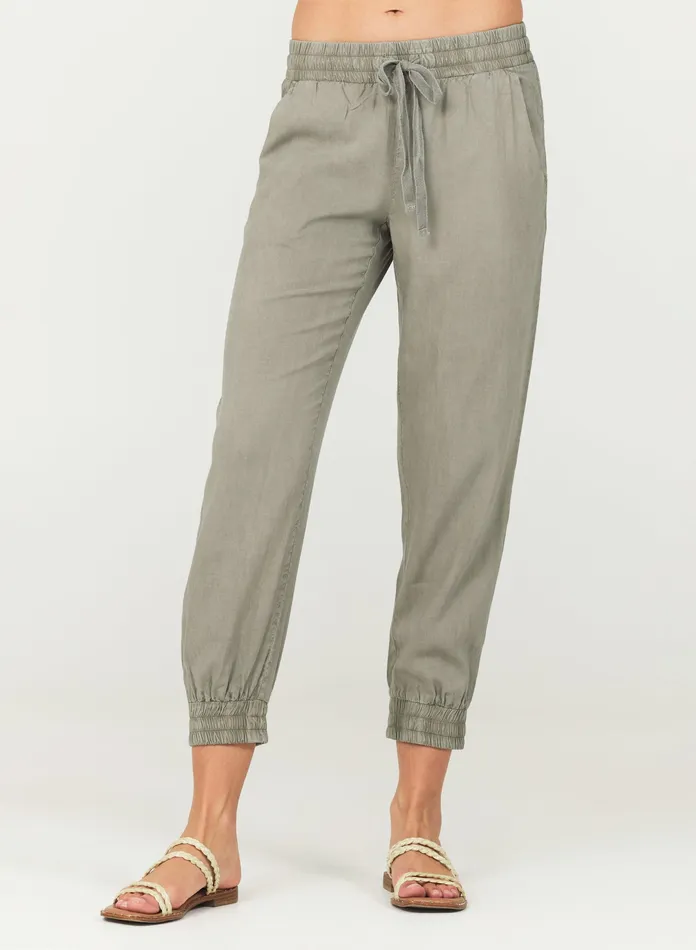 Women Bella Dahl Pants Easy Drawstring Jogger 8211 Soft Army SOFT ARMY