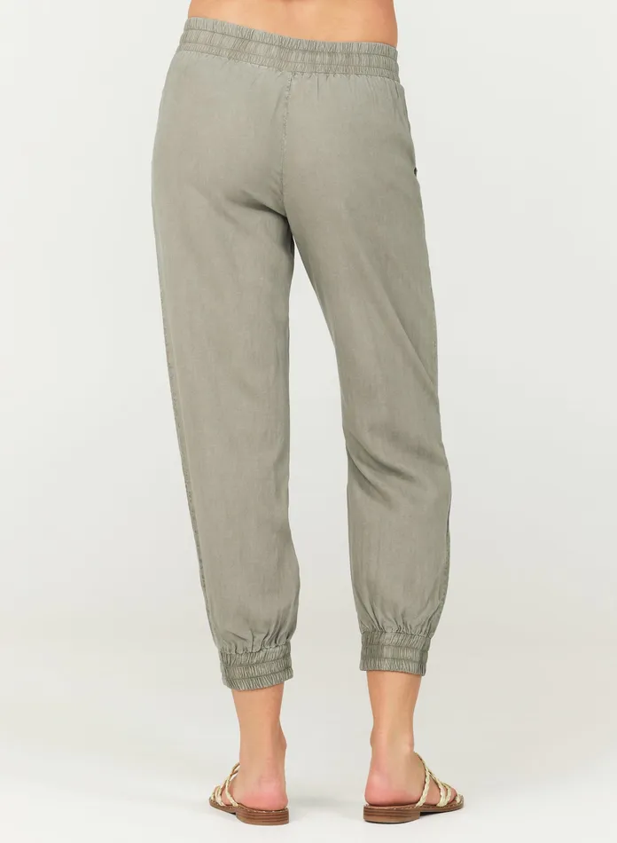 Women Bella Dahl Pants Easy Drawstring Jogger 8211 Soft Army SOFT ARMY