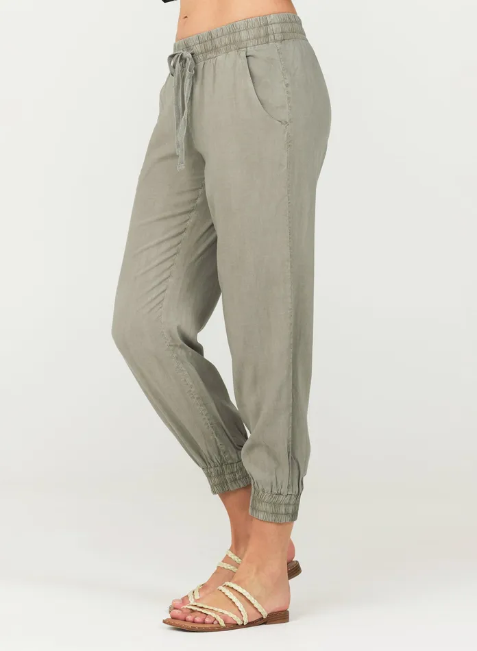 Women Bella Dahl Pants Easy Drawstring Jogger 8211 Soft Army SOFT ARMY