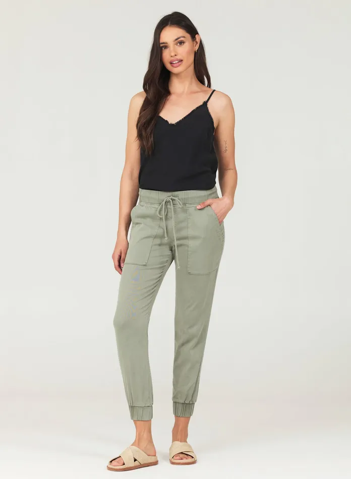 Women Bella Dahl Pants Pocket Jogger 8211 Soft Army SOFT ARMY
