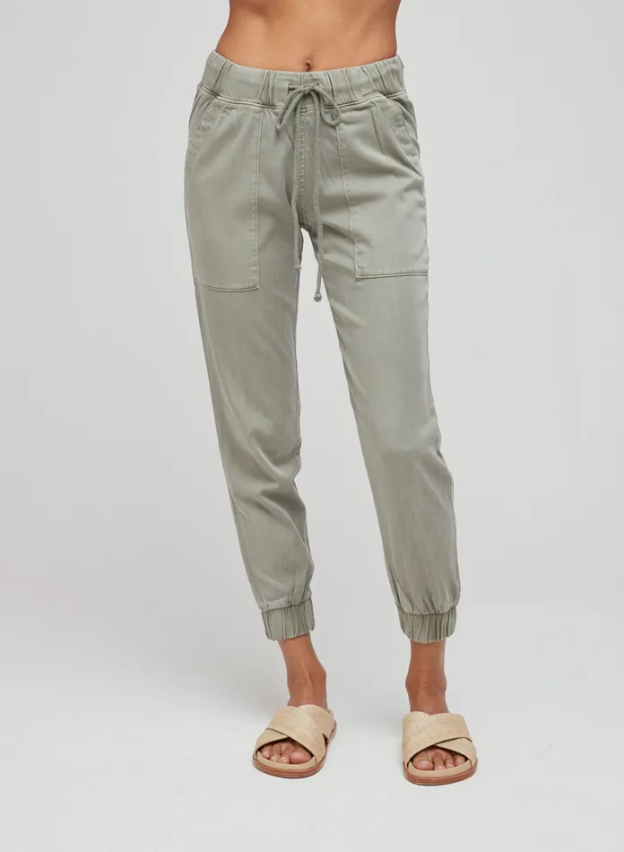 Women Bella Dahl Pants Pocket Jogger 8211 Soft Army SOFT ARMY