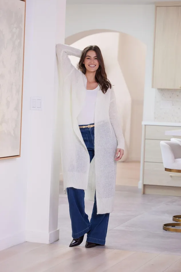 Women Bella Dahl Sweaters and Jackets Long Cardigan 8211 Winter White WINTER WHITE Women Bella Dahl Sweaters and Jackets Long Cardigan 8211 Winter White WINTER WHITE