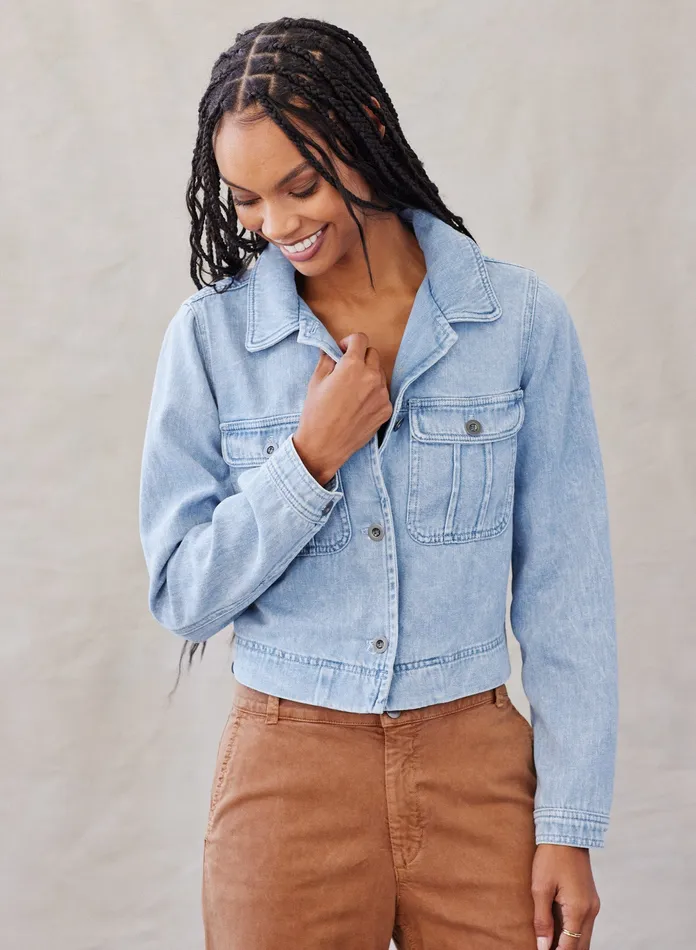 Women Bella Dahl Sweaters and Jackets Max Flap Pocket Utility Jacket 8211 Indigo Pebble Wash INDIGO PEBBLE WASH Women Bella Dahl Sweaters and Jackets Max Flap Pocket Utility Jacket 8211 Indigo Pebble Wash INDIGO PEBBLE WASH