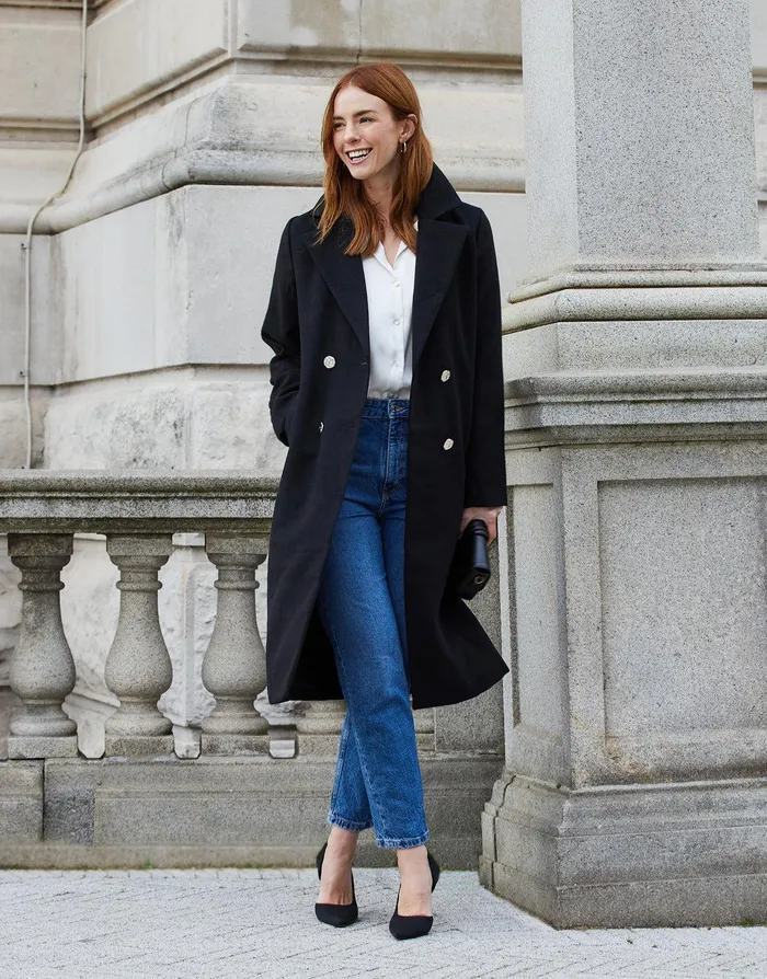 Women Black Double Breasted Coat Black Threadbare Jackets and Coats Women Black Double Breasted Coat Black Threadbare Jackets and Coats