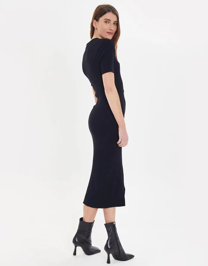 Women Black Knitted Midi Dress Black Threadbare Knitwear Women Black Knitted Midi Dress Black Threadbare Knitwear