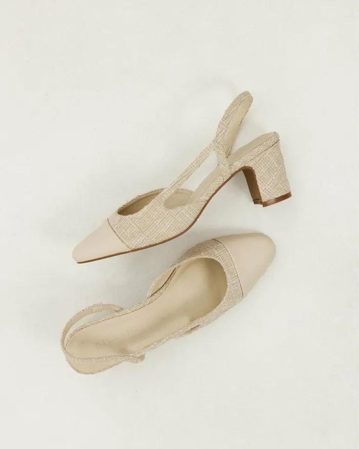 Women Block Heels Billini FINTRA 8211 CREMA TWEED