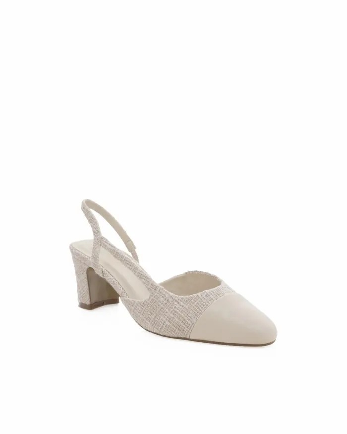 Women Block Heels Billini FINTRA 8211 CREMA TWEED
