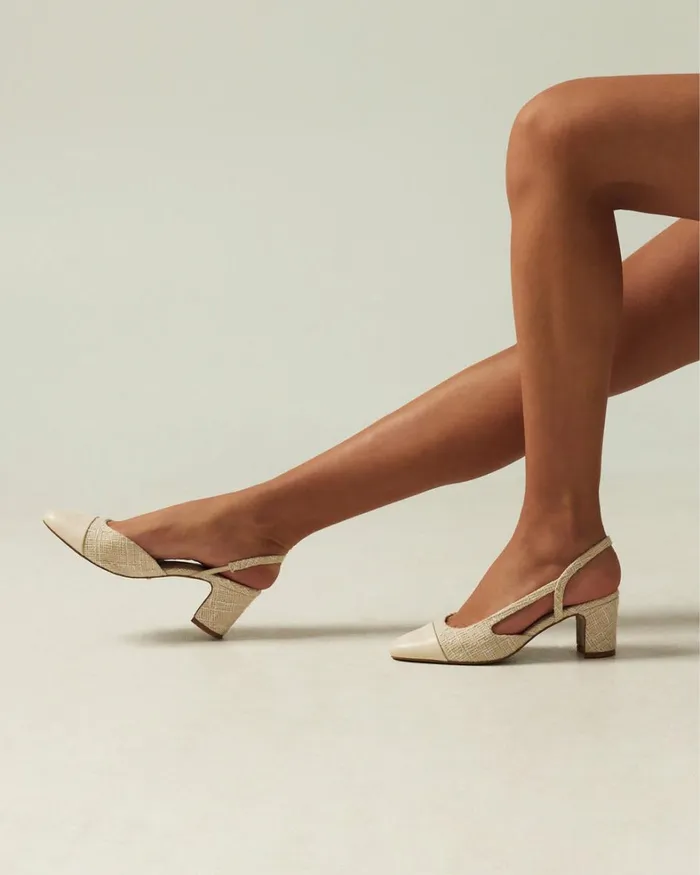 Women Block Heels Billini FINTRA 8211 CREMA TWEED