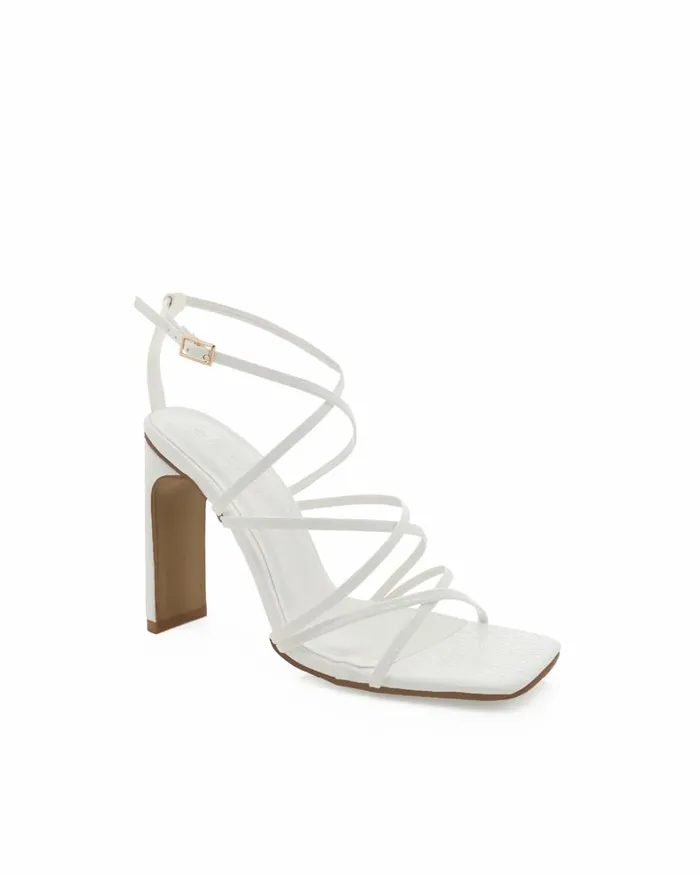 Women Block Heels Billini TABBY 8211 WHITE CROC