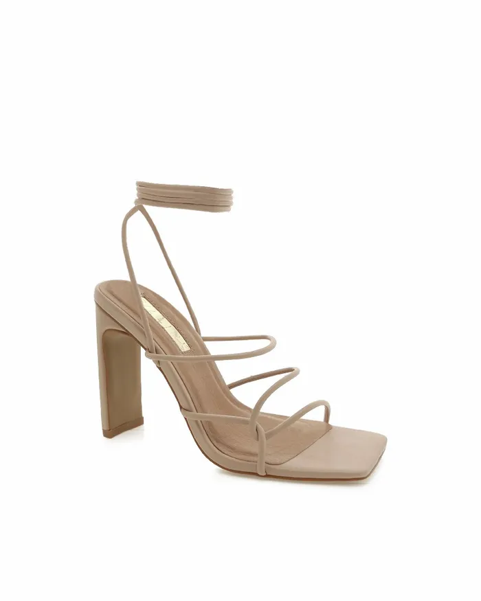 Women Block Heels Billini TORANCE WIDE FIT 8211 NUDE